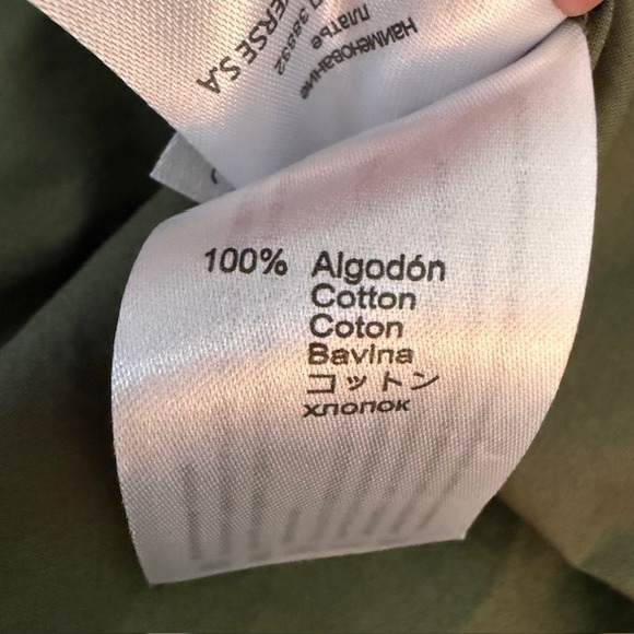 Yerse Short Sleeve Henley Shirt Dress Speckled Olive Green XS - Picture 9 of 12